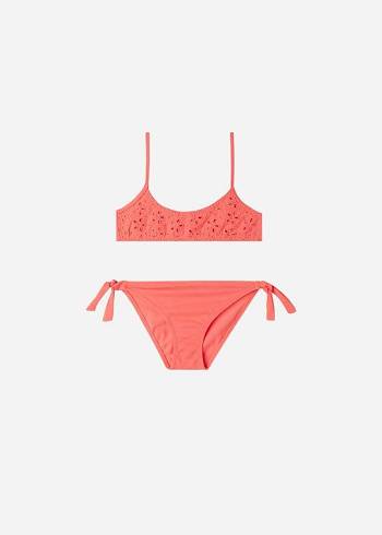 Bañadores Calzedonia Two-Piece Corfù Niños Naranjas | CL3070DN