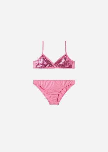 Bañadores Calzedonia Two-Piece Tank-Estilo Cannes Niños Rosas | CL3077YU