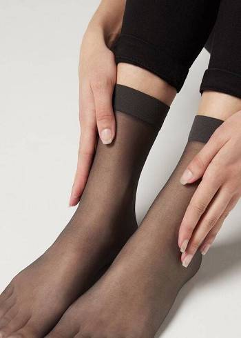 Calcetines Calzedonia 20 Denier Sheer Corta Mujer Gris | CL2318IS