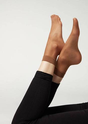 Calcetines Calzedonia 20 Denier Sheer Corta Mujer Kaki | CL2319UT