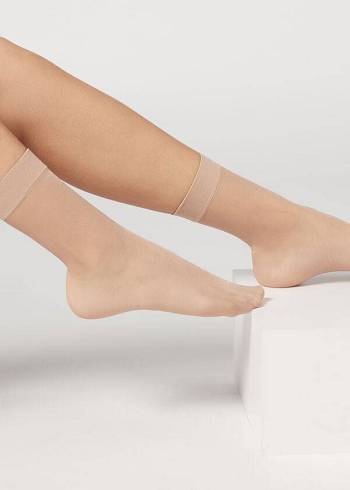Calcetines Calzedonia 20 Denier Sheer Corta Mujer Beige | CL2322RW