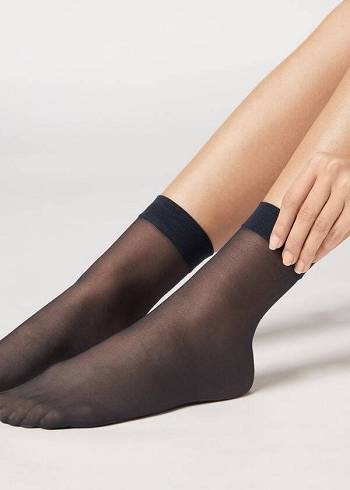 Calcetines Calzedonia 20 Denier Sheer Mujer Azules | CL2308VD