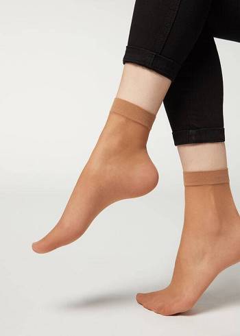 Calcetines Calzedonia 20 Denier Sheer Mujer Marrones | CL2309BC