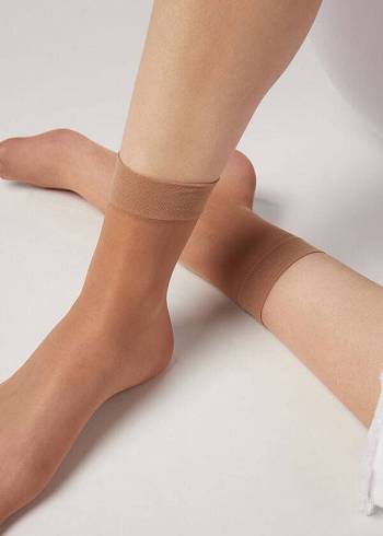 Calcetines Calzedonia 20 Denier Sheer Mujer Kaki | CL2311GL