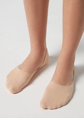 Calcetines Calzedonia Algodon Invisible Mujer Blancas | CL2203CE