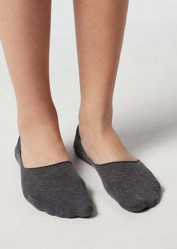 Calcetines Calzedonia Algodon Invisible Hombre Plateadas | CL2906HK