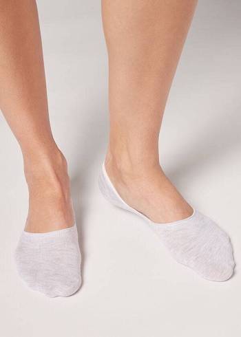 Calcetines Calzedonia Algodon Invisible Hombre Plateadas Gris | CL2908GL