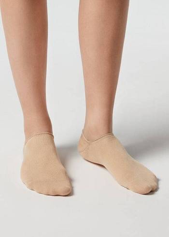 Calcetines Calzedonia Algodon No-Show Deporte Hombre Marrones Beige | CL2888IS