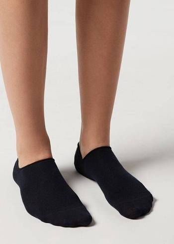 Calcetines Calzedonia Algodon No-Show Deporte Hombre Azules | CL2889UT