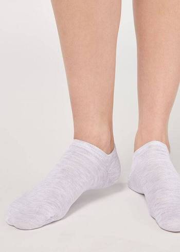Calcetines Calzedonia Algodon No-Show Hombre Plateadas | CL2900CE