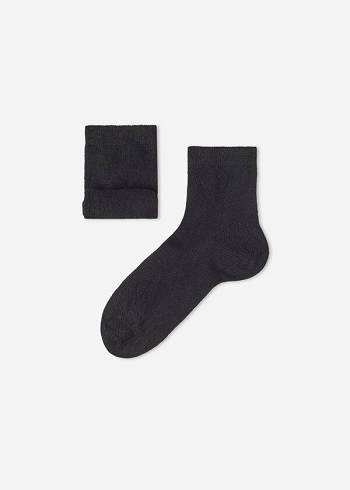 Calcetines Calzedonia Cashmere Blend Corta Niños Negras | CL3094GL