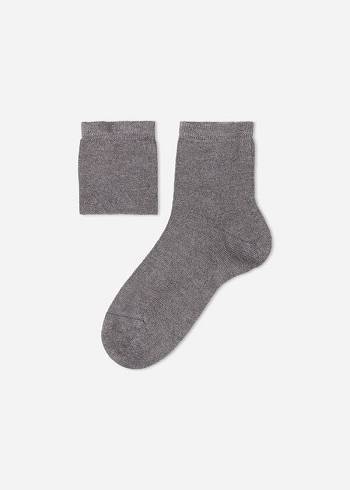 Calcetines Calzedonia Cashmere Blend Corta Niños Gris | CL3168SO