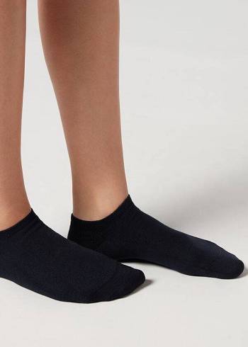 Calcetines Calzedonia Cashmere Blend No-Show Hombre Azules | CL2880HK