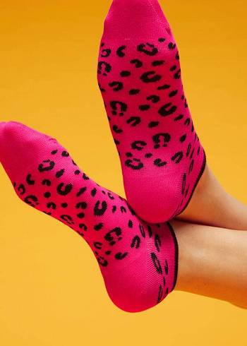 Calcetines Calzedonia Checkered No-Show Mujer Rojas | CL2270AP