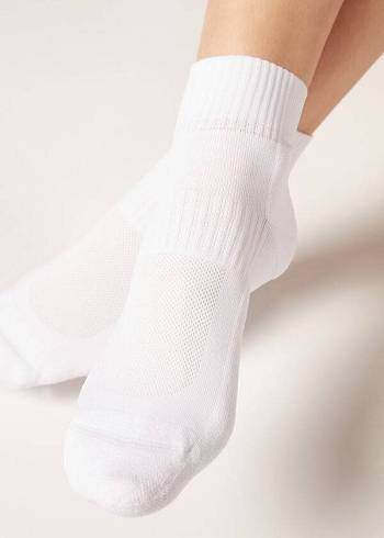 Calcetines Calzedonia Corta Deporte Mujer Blancas | CL2519GL