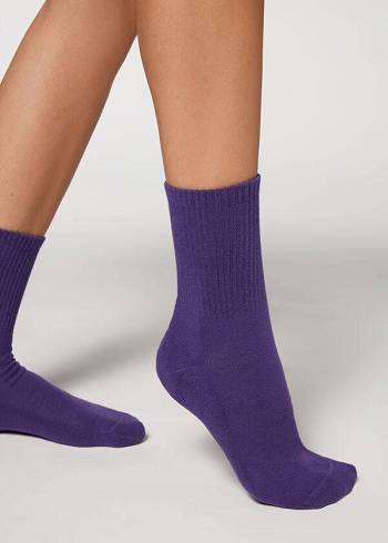 Calcetines Calzedonia Crew Deporte Hombre Moradas | CL2843OR
