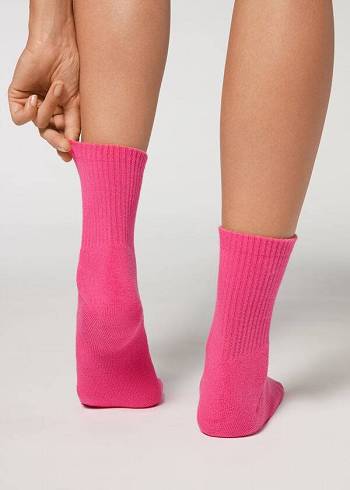 Calcetines Calzedonia Crew Deporte Hombre Rosas | CL2845UT