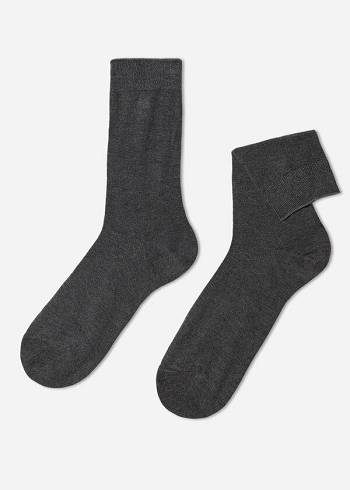 Calcetines Calzedonia Crew with Cashmere Hombre Gris | CL2828VD