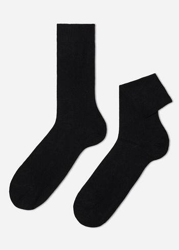 Calcetines Calzedonia Crew with Cashmere Hombre Negras | CL2829CE