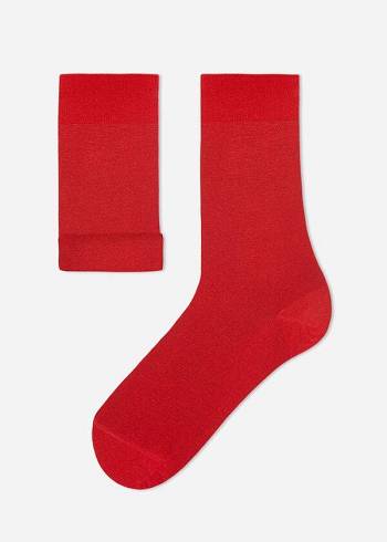 Calcetines Calzedonia Crew with Cashmere Hombre Rojas | CL2842PQ