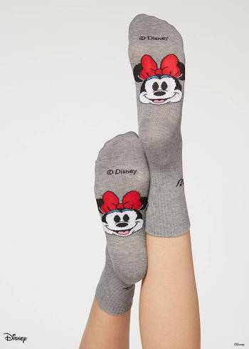 Calcetines Calzedonia Disney Patterned Corta Mujer Gris | CL2425TV