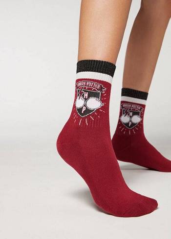 Calcetines Calzedonia Harry Potter Corta Deporte Mujer Rojas | CL2442FM