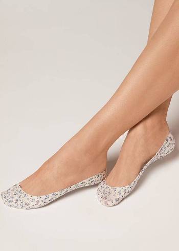 Calcetines Calzedonia Invisible with Motif Mujer Blancas | CL2213YU