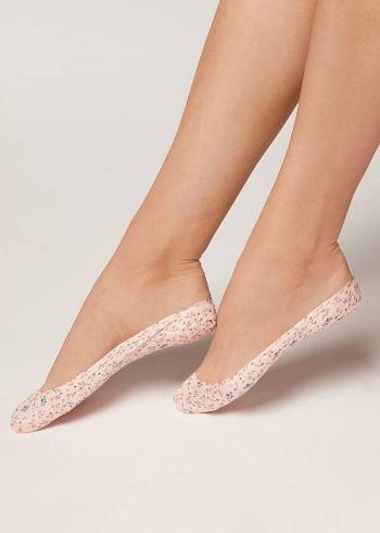 Calcetines Calzedonia Invisible with Motif Mujer Rosas | CL2214UT