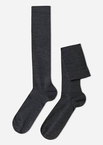 Calcetines Calzedonia Lana and Algodon Long Hombre Gris | CL2758CE