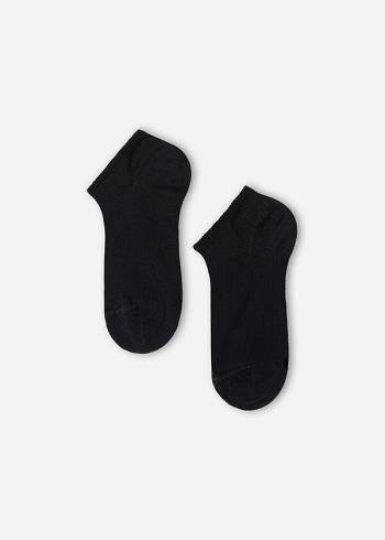 Calcetines Calzedonia Light Algodon Ankle Corta Niños Azules | CL3116LH