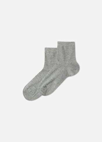 Calcetines Calzedonia Light Algodon Corta Niños Gris | CL3186ZG