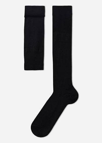 Calcetines Calzedonia Lisle Thread Long Hombre Negras | CL2768DN