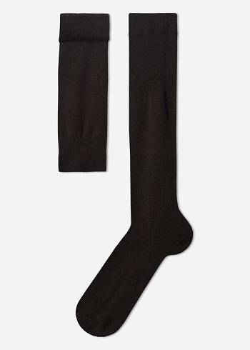 Calcetines Calzedonia Long with Cashmere Hombre Marrones | CL2784GL
