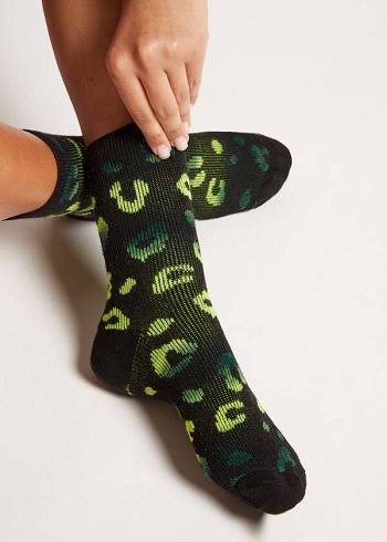 Calcetines Calzedonia Spotted Cashmere Corta Mujer Negras Verde | CL2538CE