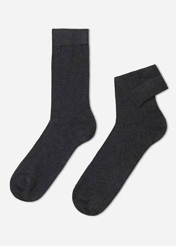 Calcetines Calzedonia Warm Algodon Crew Hombre Azul Marino | CL2826NB