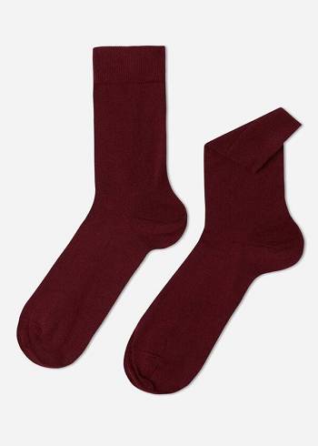 Calcetines Calzedonia Warm Algodon Crew Hombre Rojas | CL2839DN