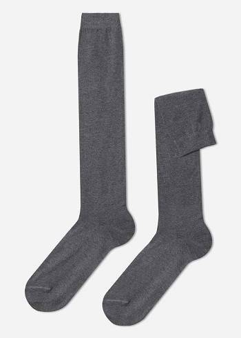 Calcetines Calzedonia Warm Algodon Long Hombre Gris | CL2783HK