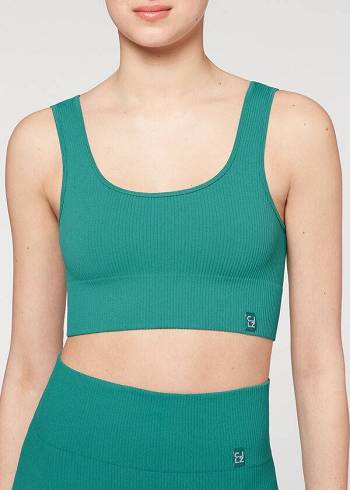 Cubrirlos Calzedonia Seamless Acanalado Mujer Turquesa | CL2111IS