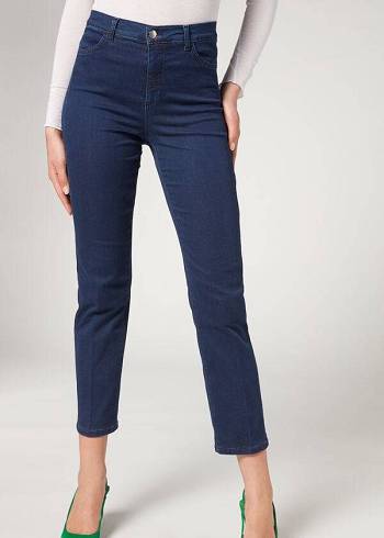 Jeans Calzedonia Eco Comodidad Mujer Azul Marino | CL2568KI