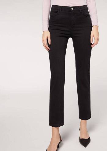 Jeans Calzedonia Eco Comodidad Mujer Negras | CL2567LH