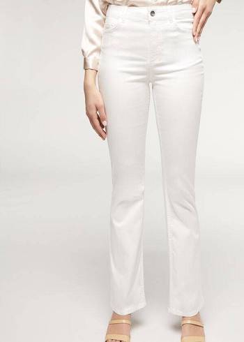 Jeans Calzedonia Eco Light Flared Denim Mujer Blancas | CL2574SO