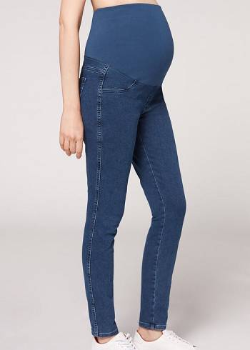 Jeans Calzedonia Maternity Jean Mujer Azules | CL2605UT