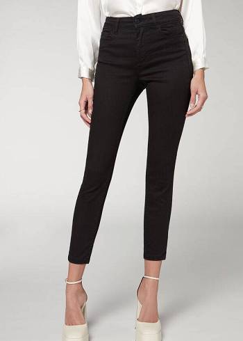 Jeans Calzedonia Super Flex Denim High Cintura Superskinny Mujer Negras | CL2617XF