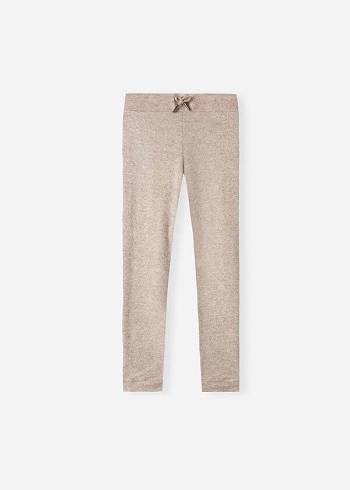 Leggins Calzedonia Cashmere Blend Stretch Deporte Niños Beige | CL3122FM