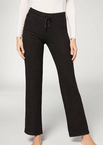 Leggins Calzedonia Cashmere Directo Mujer Negras | CL2628AP