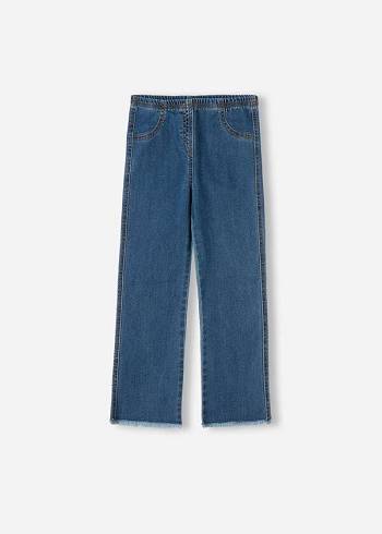 Leggins Calzedonia Cropped Flared Denim Niños Azules | CL3124SO