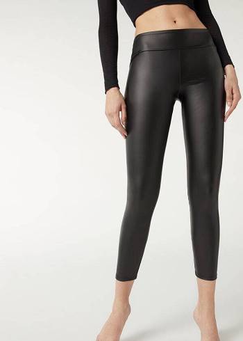 Leggins Calzedonia Cuero Effect Mujer Negras | CL2663ZG