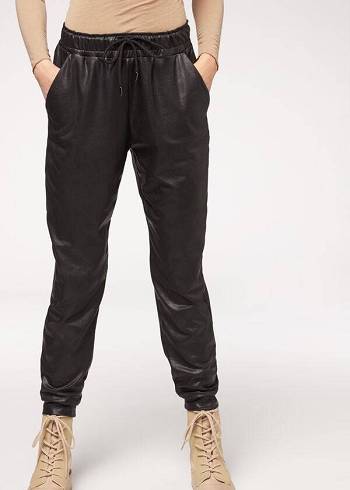 Leggins Calzedonia Cuero Effect Thermal Mujer Negras | CL2667HK