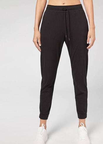 Leggins Calzedonia Jogger in Ultra Light Supima Algodon Mujer Negras | CL2662XF