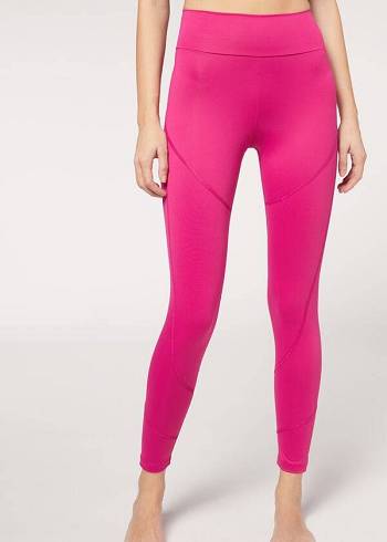 Leggins Calzedonia Performance Atléticos Mujer Rosas | CL2671SO